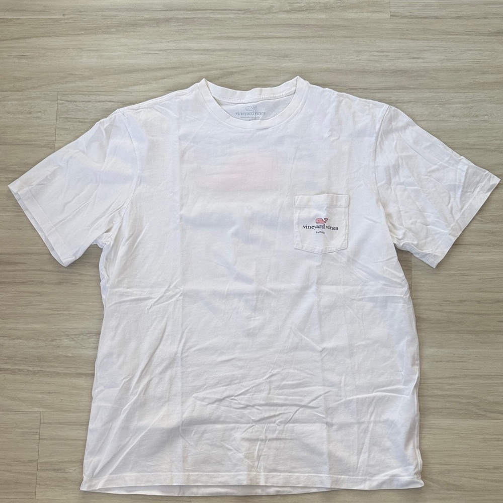 Vineyard Vines Buffalo White Short Sleeve Pocket Tee